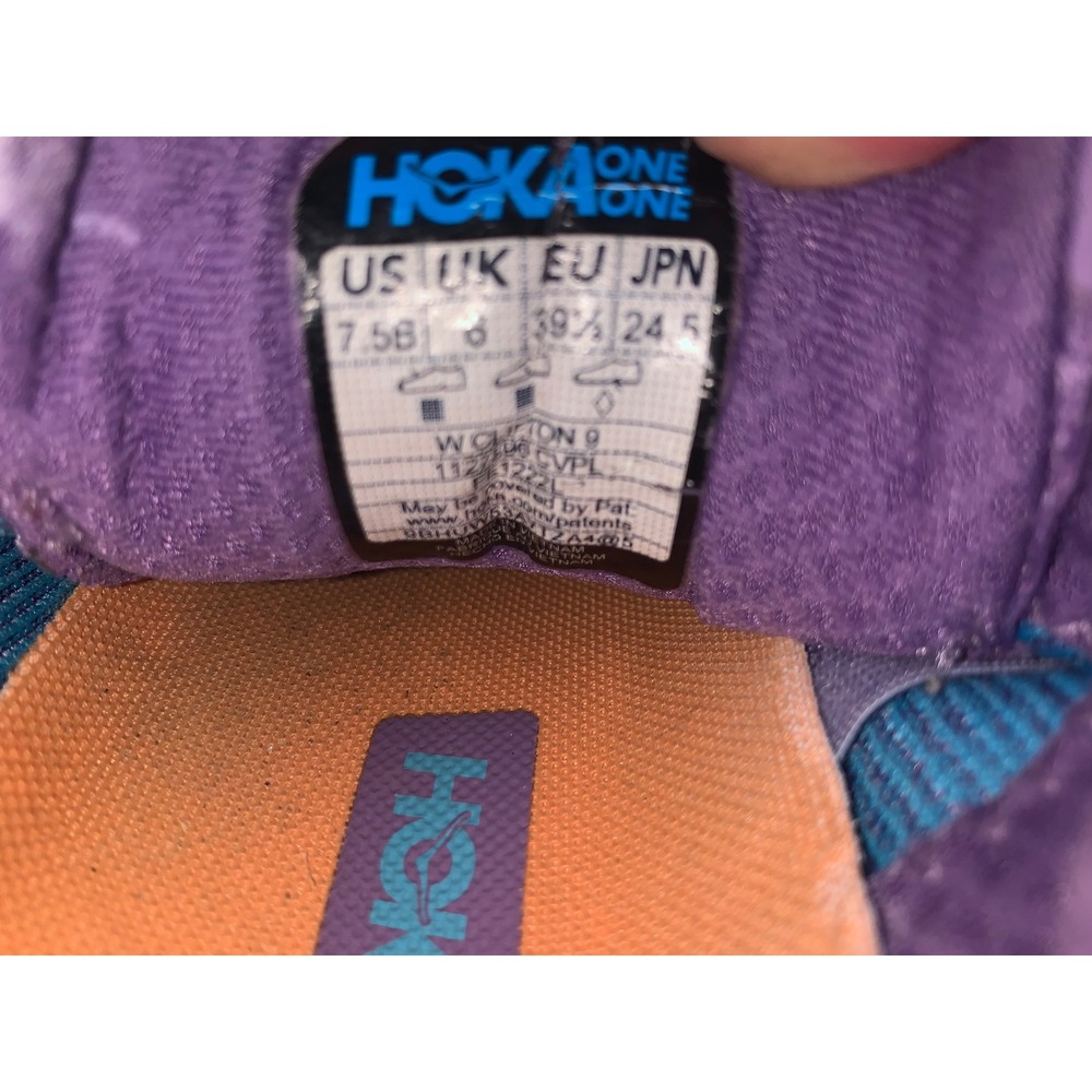 Hoka Clifton 7.5 Womens Blue Purple Running Shoes Sneakers 1133340 BBLP - Picture 8 of 8